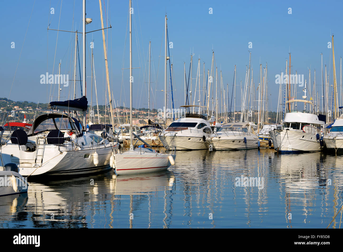 Port of Bandol, commune in the Var department in the Provence-Alpes-Côte d'Azur region in southeastern France. Stock Photo