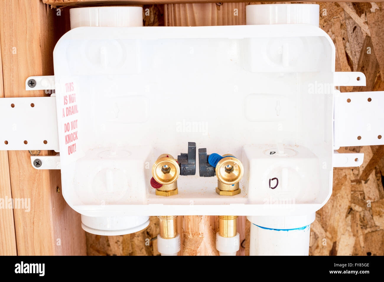 Washer and Dryer drain installation port Stock Photo Alamy