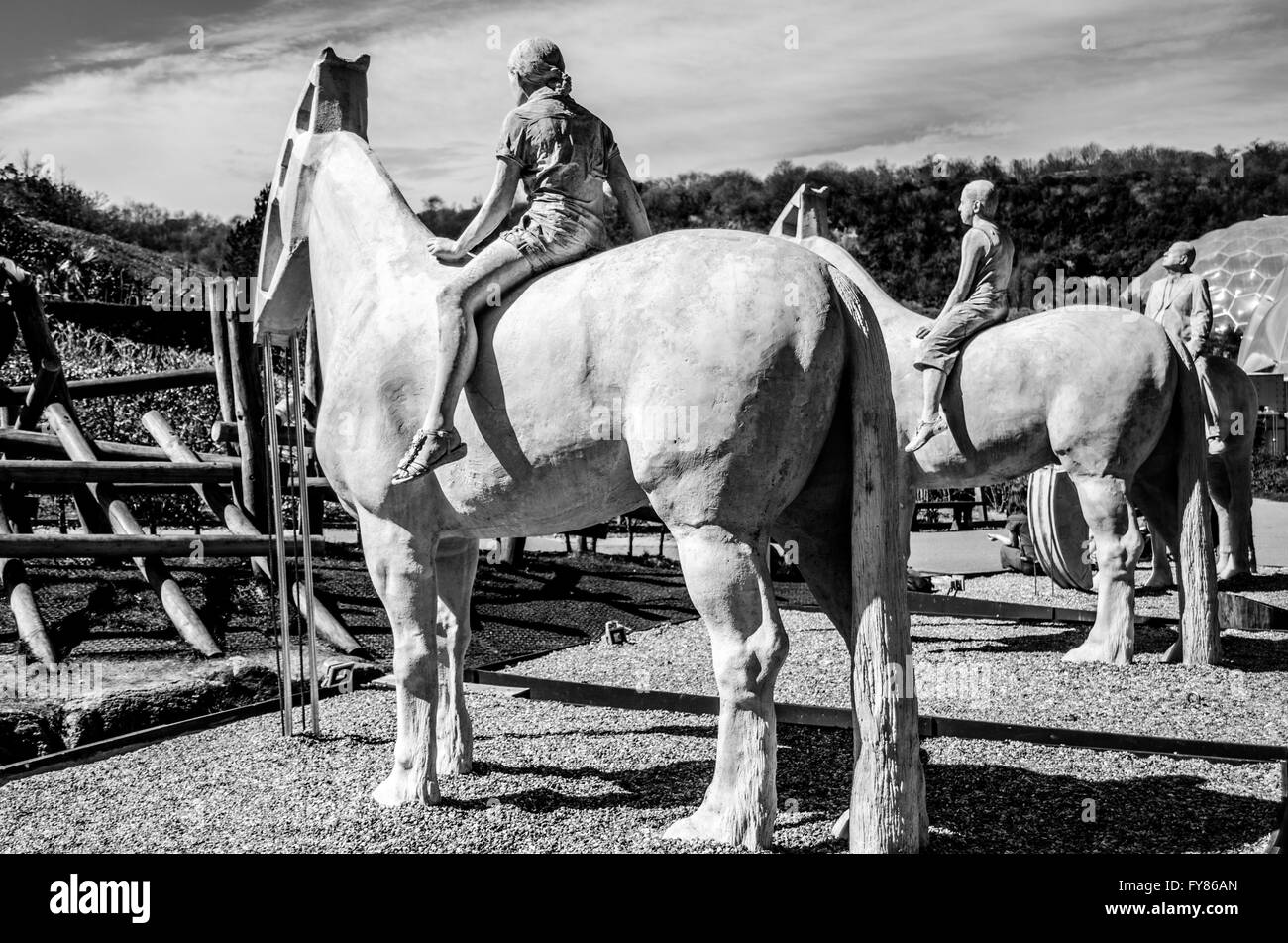 Eden project horse Stock Photo Alamy