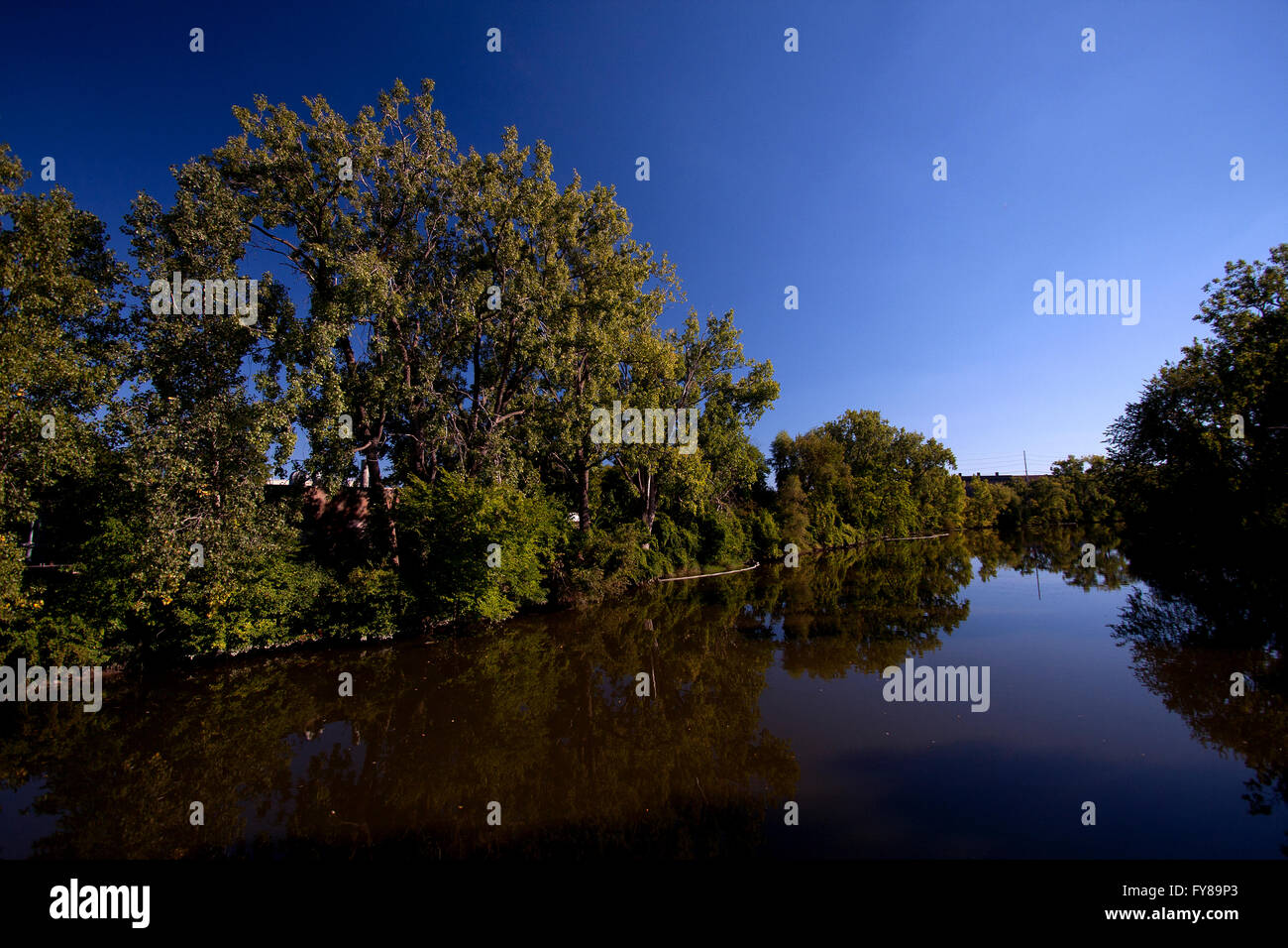 Flint River in Flint, Michigan Stock Photo - Alamy