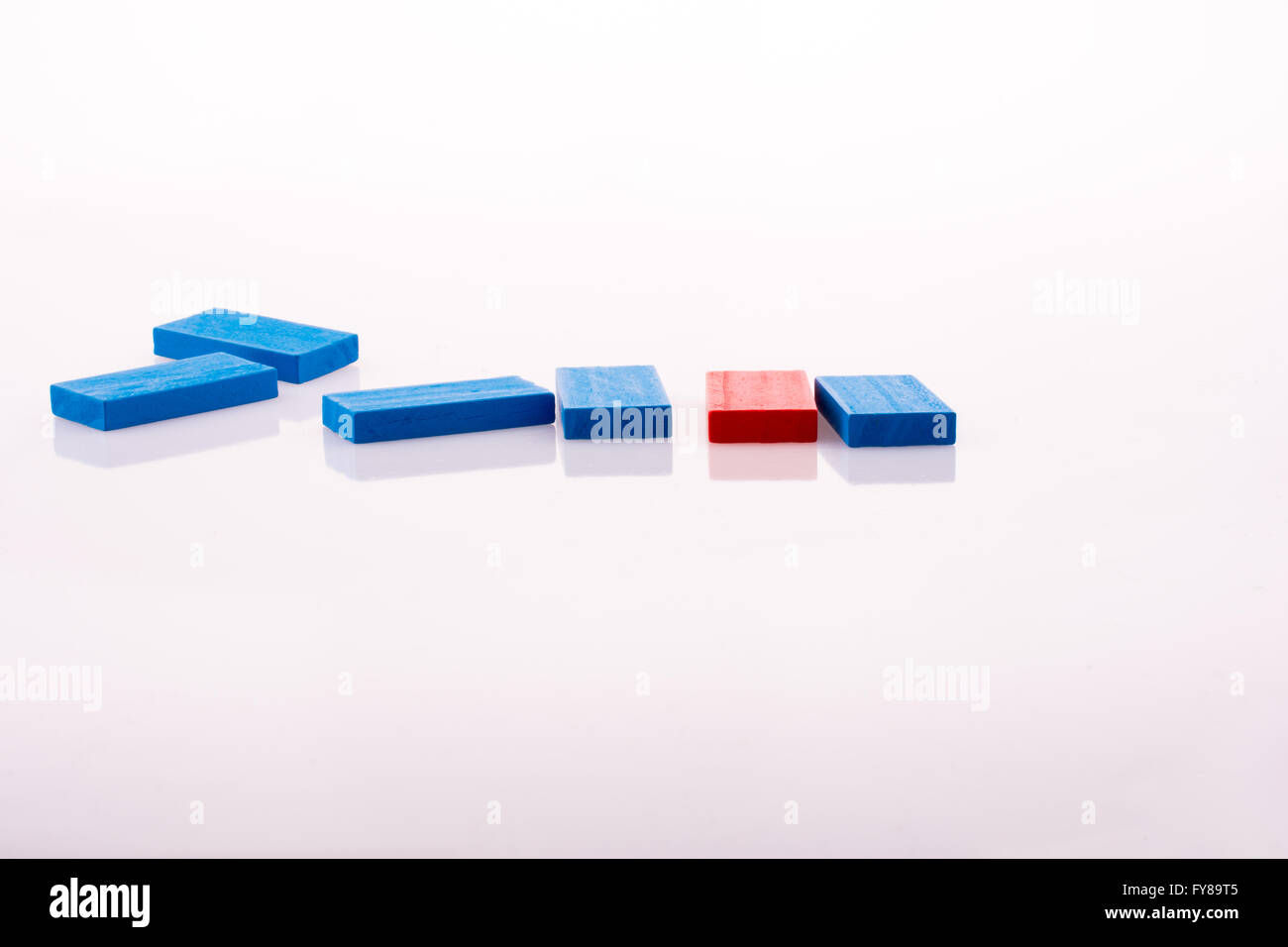 Color Dominoes on a white background Stock Photo - Alamy