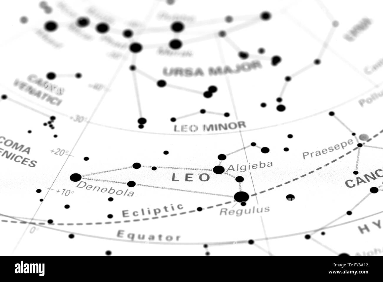 Leo star map zodiac Stock Photo Alamy