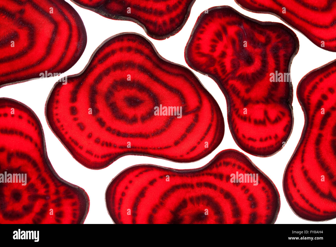 Beetroot sliced and isolated on white Stock Photo