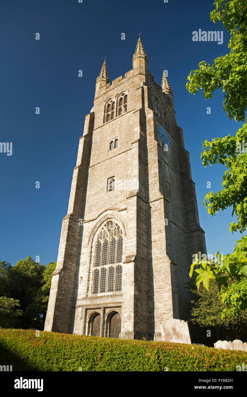 UK, Kent, Tenterden, High Street, St Mildred’s church, 100ft tall Stock
