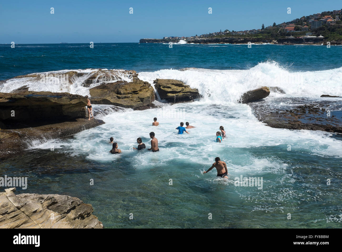 Giles Baths, Coogee Beach, Sydney, New South Wales, Australia Stock Photo