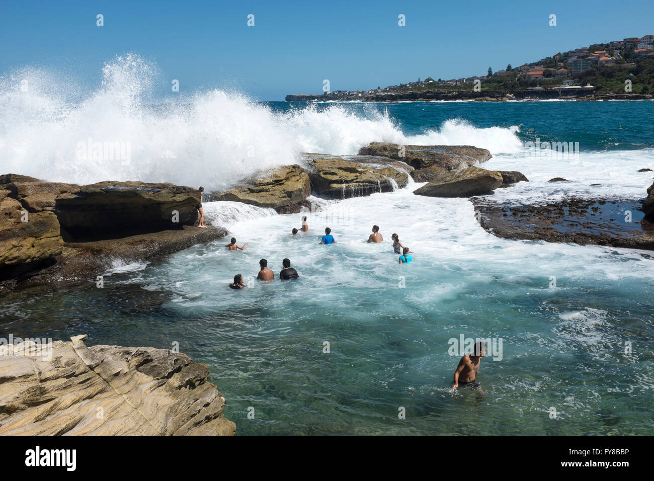 Giles Baths, Coogee Beach, Sydney, New South Wales, Australia Stock Photo
