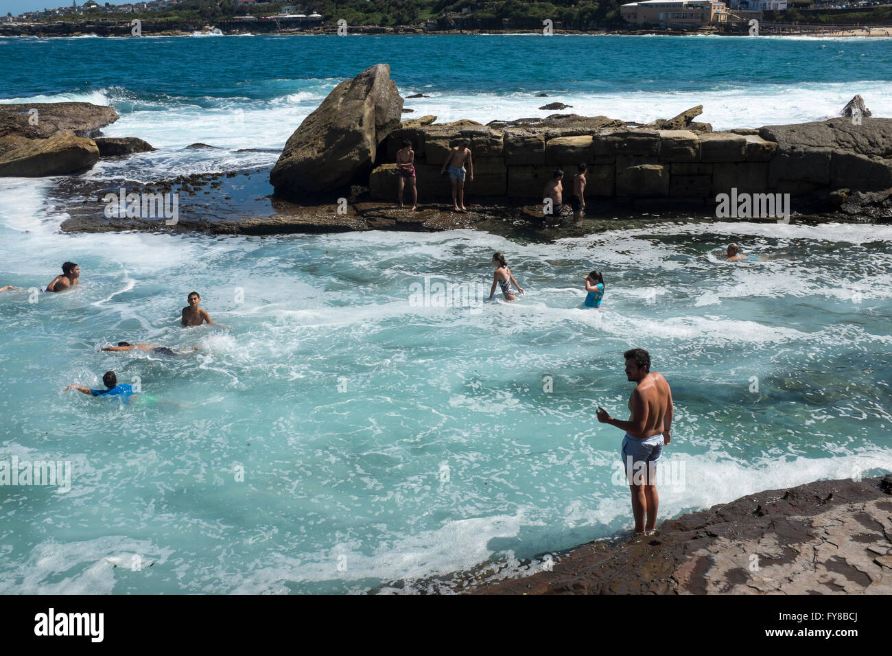 Giles Baths, Coogee Beach, Sydney, New South Wales, Australia Stock