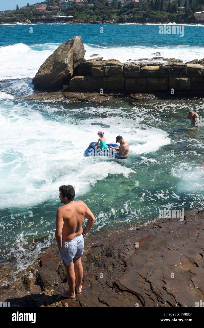 Giles Baths, Coogee Beach, Sydney, New South Wales, Australia Stock