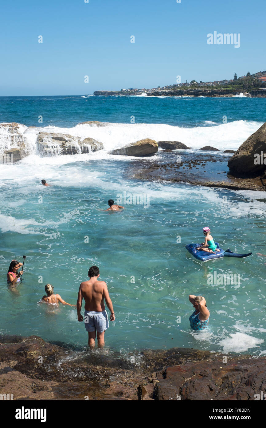 Giles Baths, Coogee Beach, Sydney, New South Wales, Australia Stock