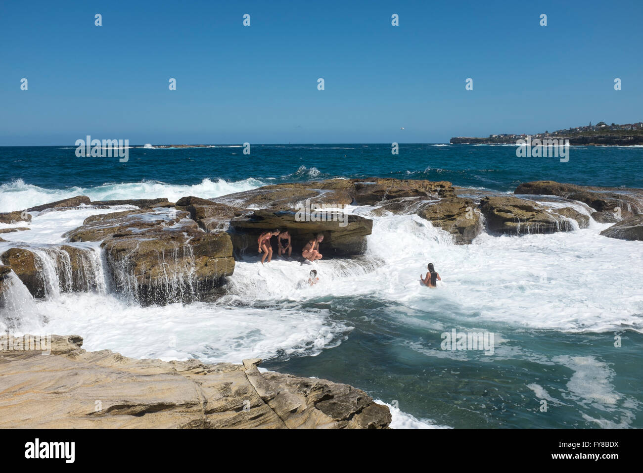 Giles Baths, Coogee Beach, Sydney, New South Wales, Australia Stock