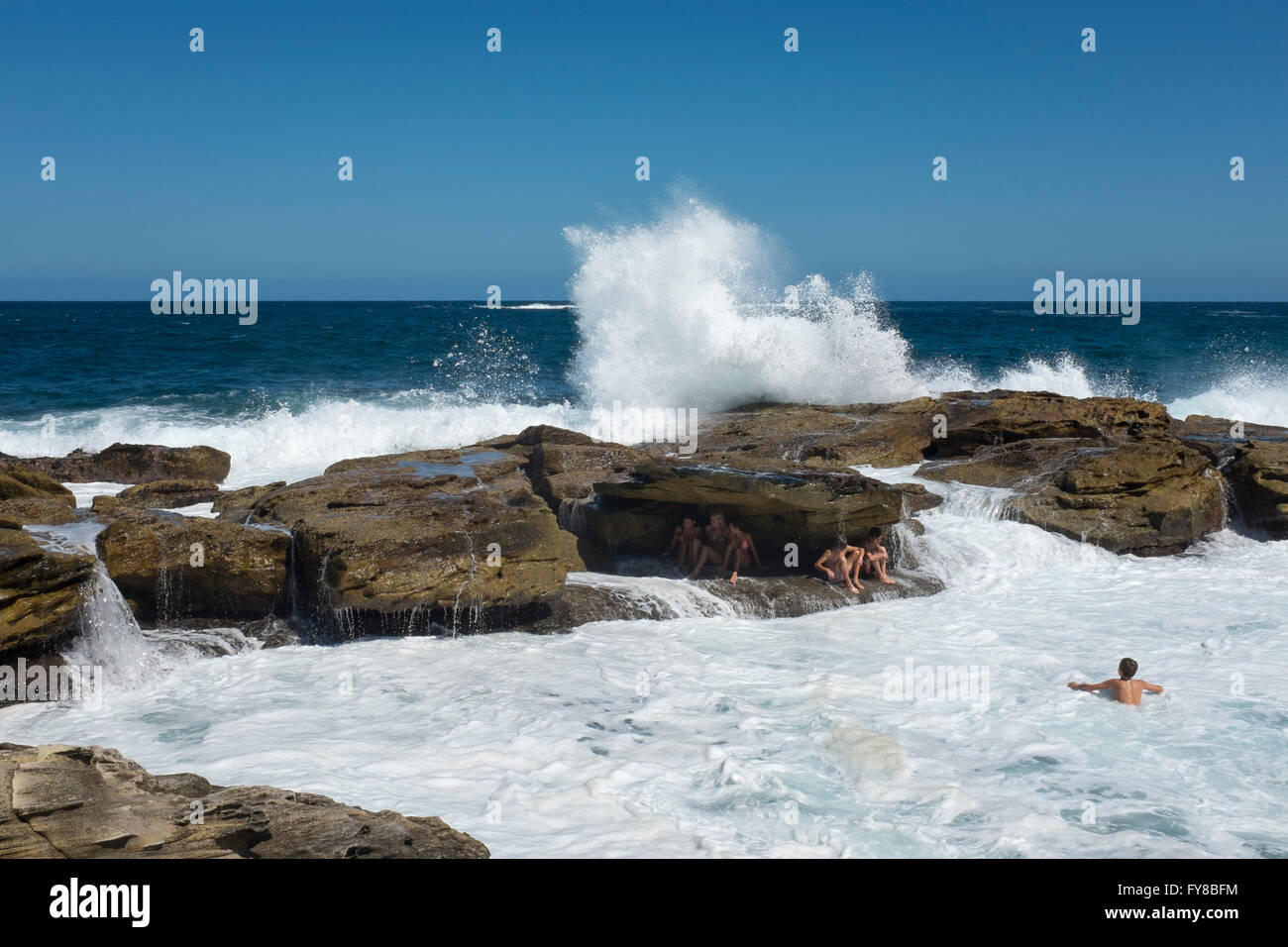 Giles Baths, Coogee Beach, Sydney, New South Wales, Australia Stock Photo
