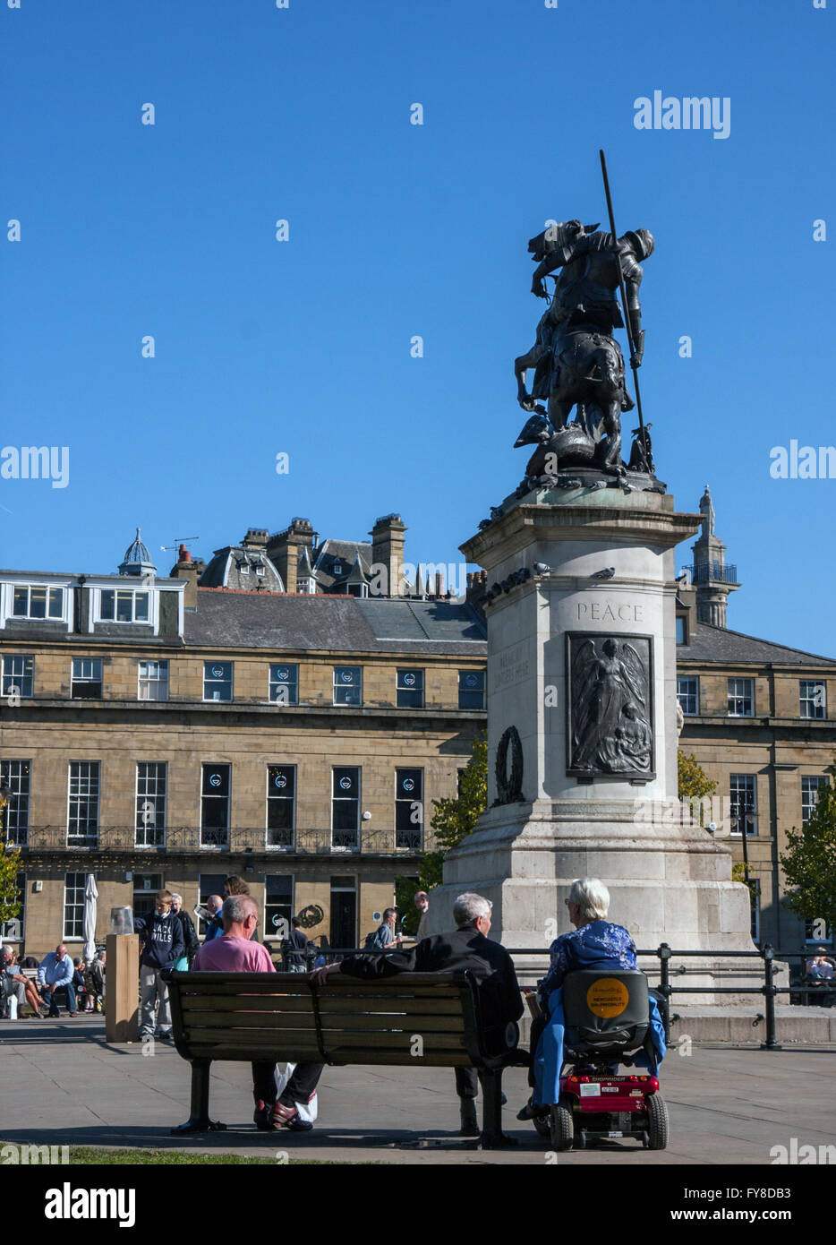 Enjoying the sunshine beside the War Memorial in John Dobson's Old ...