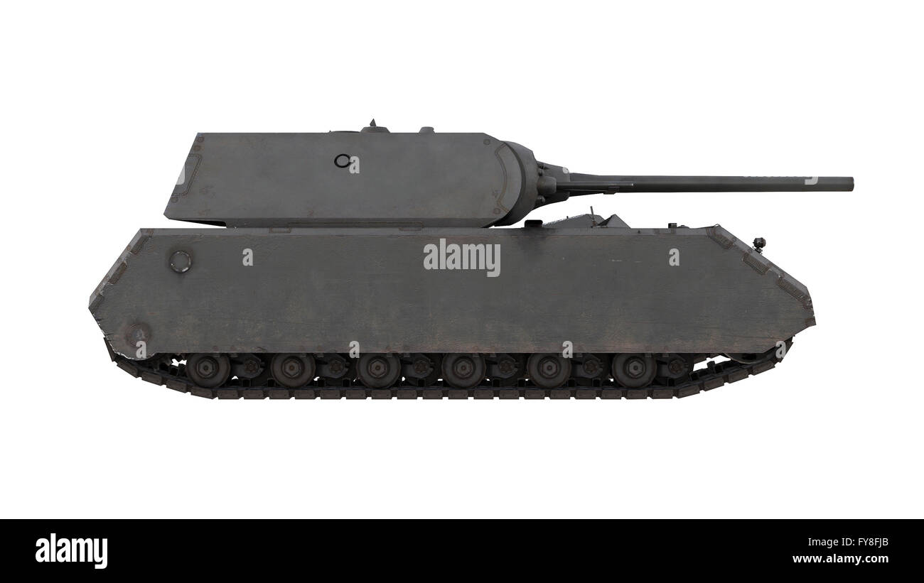 Mouse German army heavy tank isolated gun Stock Photo - Alamy