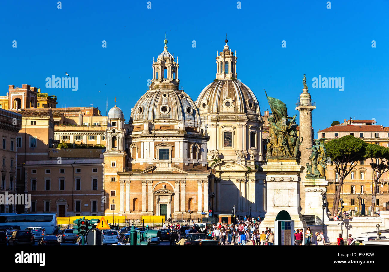 Santa Maria di Loreto Church in Rome Stock Photo - Alamy