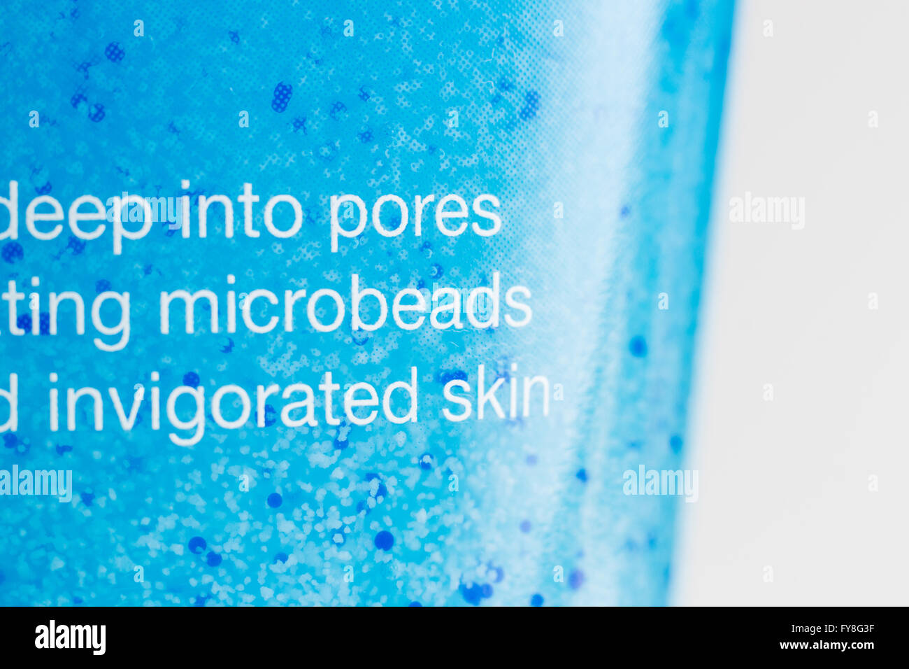 Close up of microbeads in a face wash Stock Photo