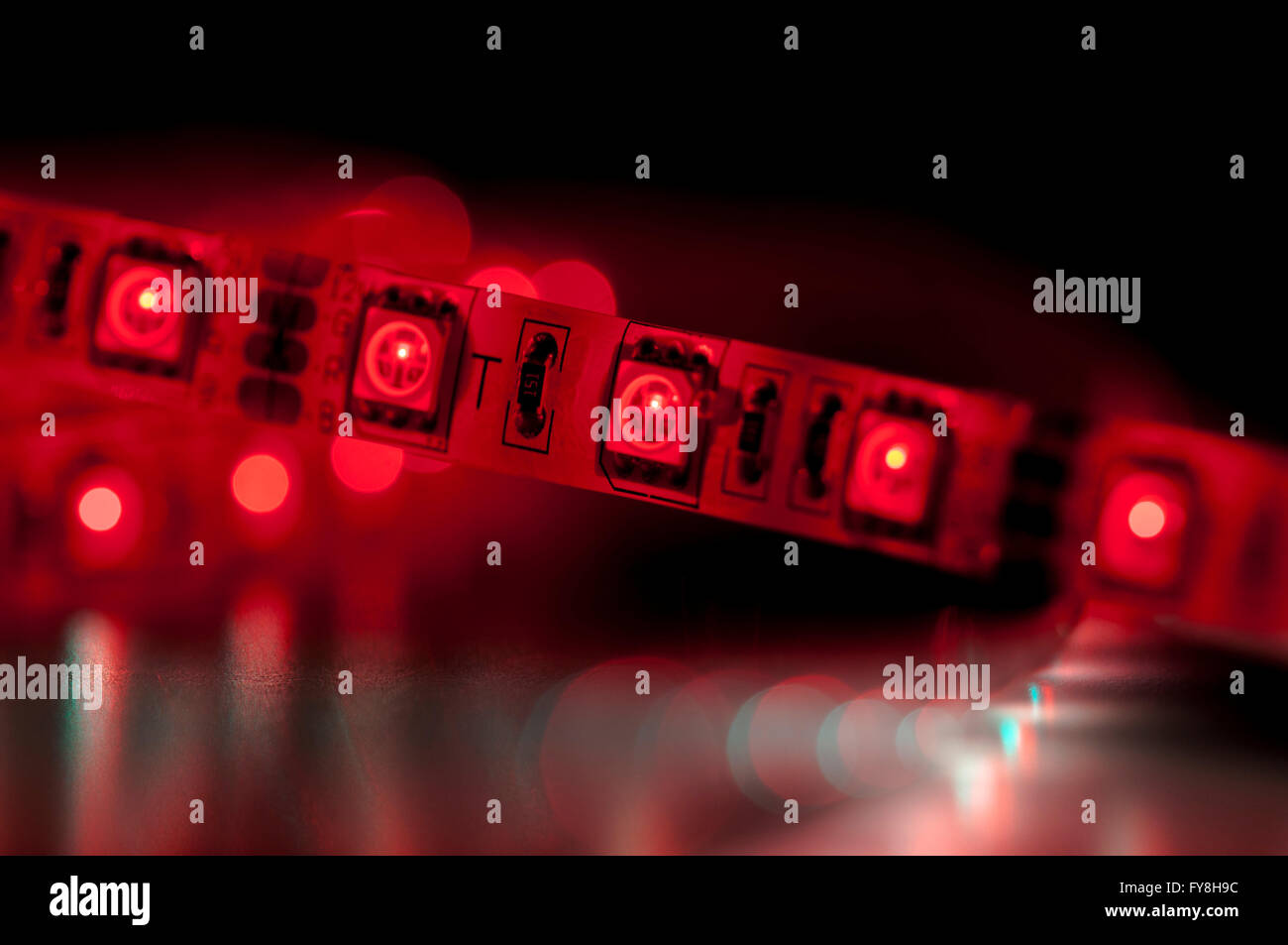 details led strip lights red color Stock Photo Alamy