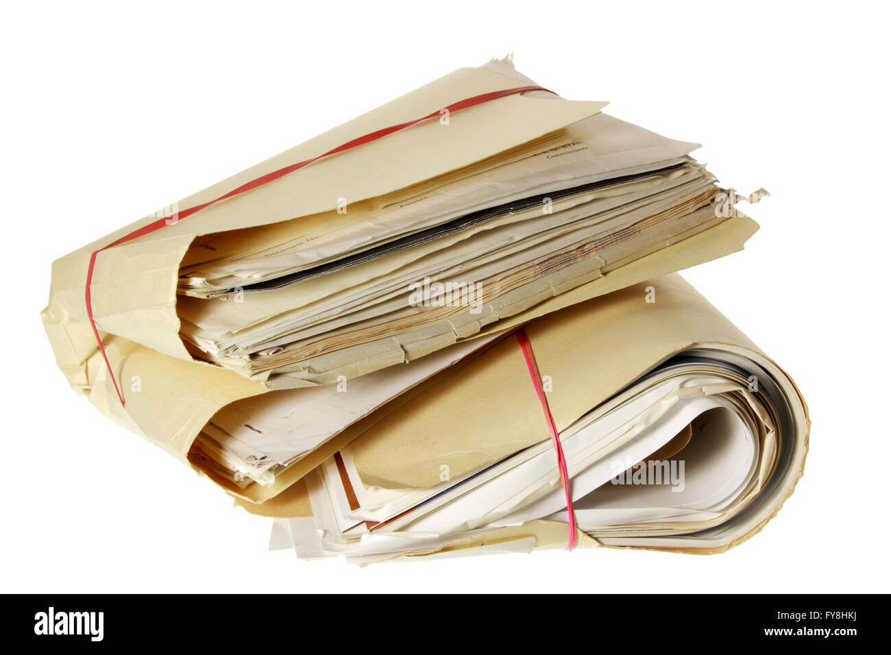 Bundles of Documents Stock Photo Alamy