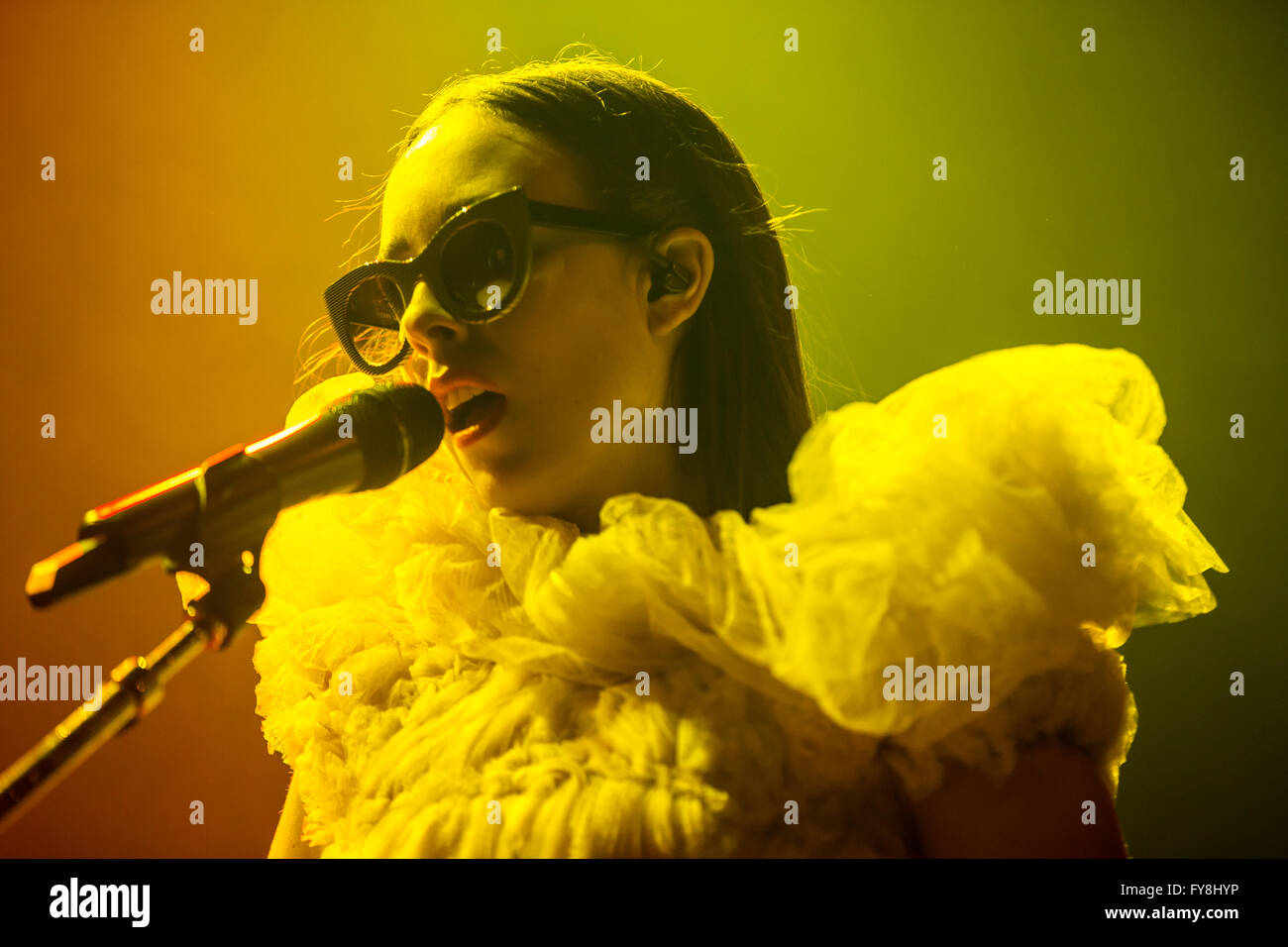 Allie X opening for Troye Sivan at The Vogue Theatre in Vancouver, BC on February 3rd 2016 Stock Photo