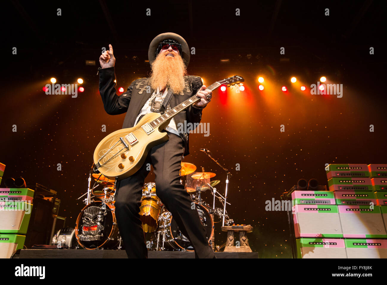 Billy Gibbons of ZZ Top @ Abbotsford Centre in Abbotsford, BC on April 7th 2016 Stock Photo