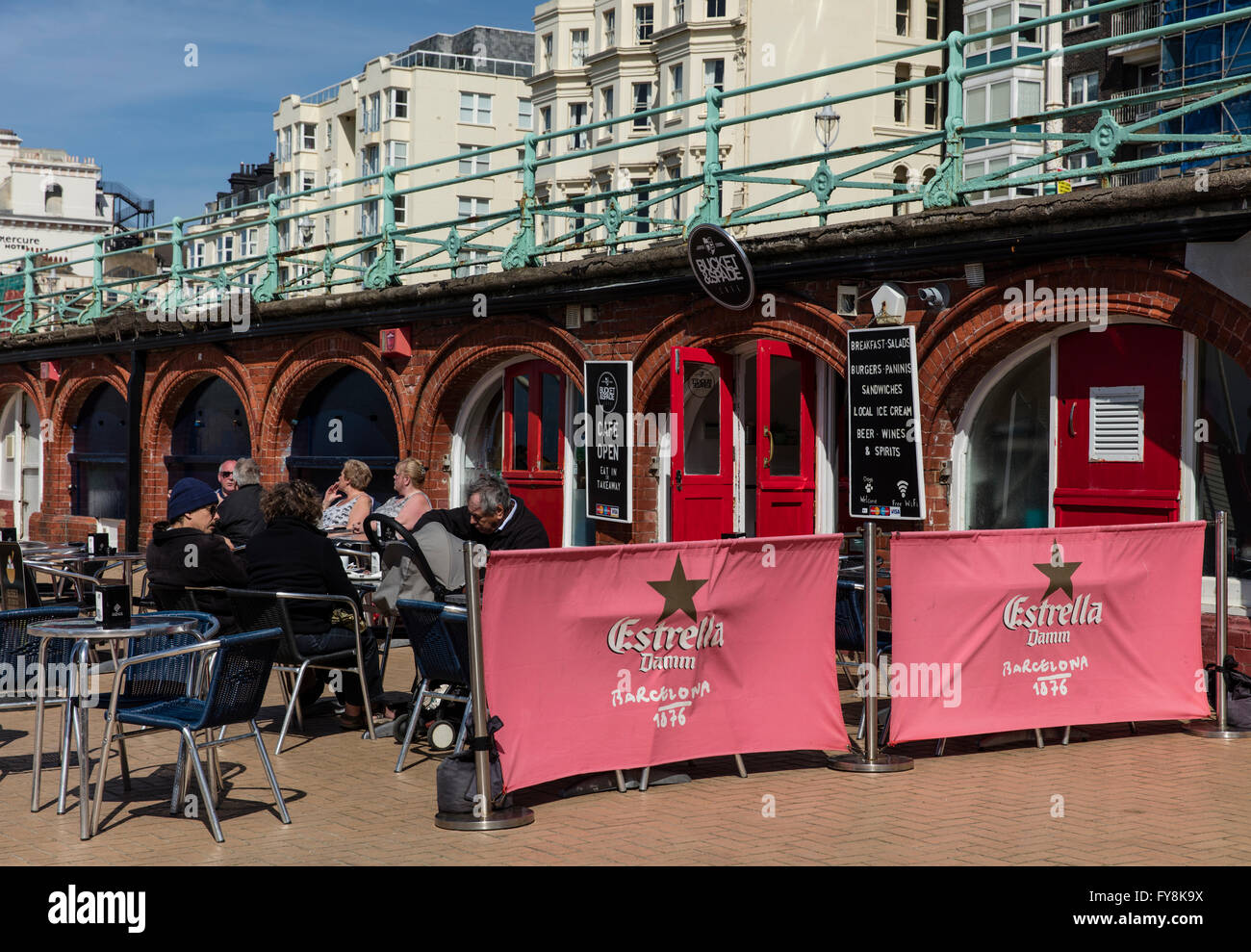 Bucket and Spade cafe on the seafront at Brighton Stock Photo Alamy