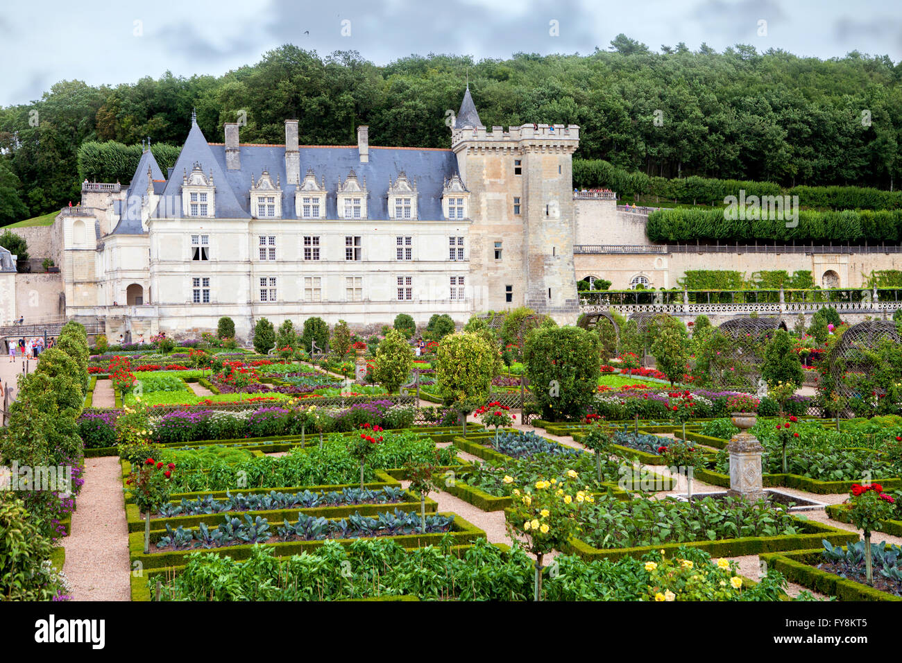 VILLANDRY, FRANCE 26 AUGUST 2015, Chateau de Villandry is a castlepalace located in Villandry