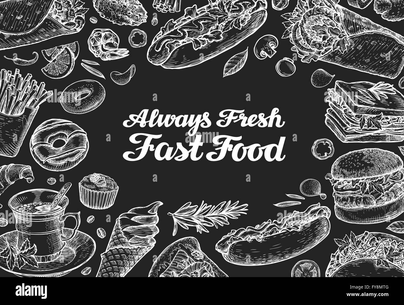 fast food vector design template menu restaurant cafe 