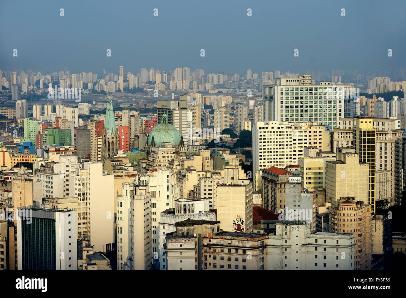 Brazil, Sao Paulo, City district, Republica. cityview Stock Photo