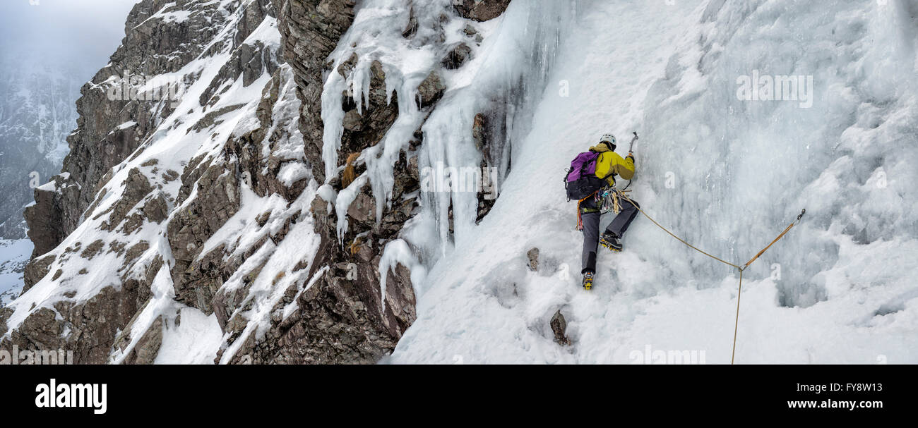United Kingdom, Scotland, Ben Nevis, ice climbing Stock Photo Alamy