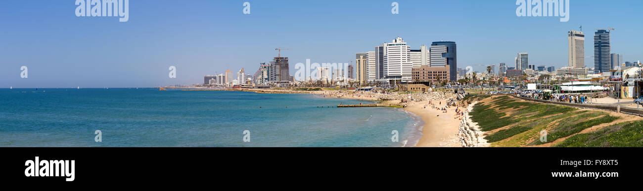 Tel-Aviv beach panorama.Jaffa. Israel. Stock Photo
