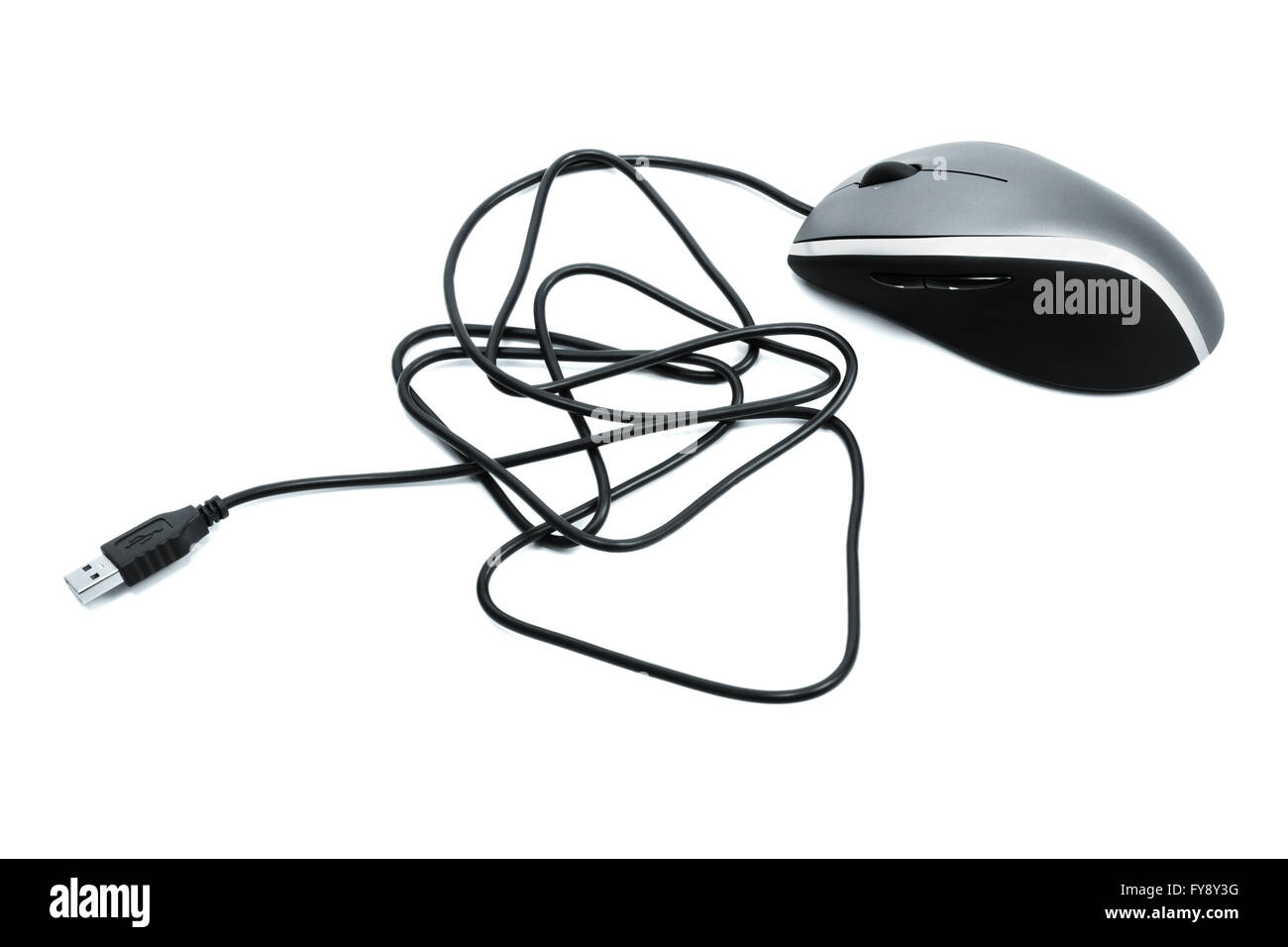 The mouse with a wheel on a white background Stock Photo - Alamy