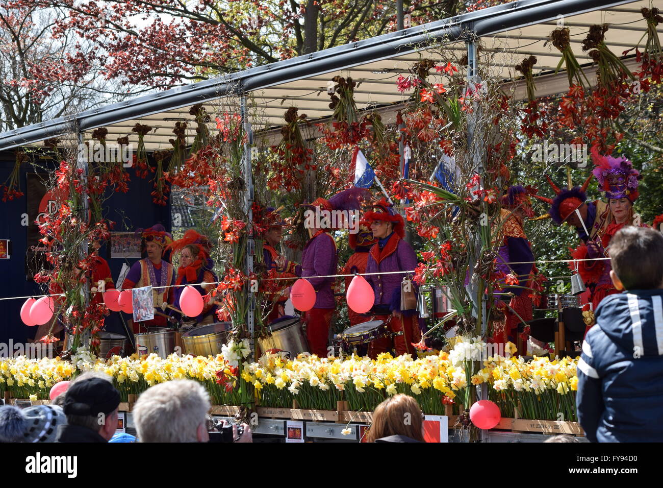 Sassenheim, The Netherlands. 23 Apr, 2016. Flower Parade (Bloemencorso). Stock Photo