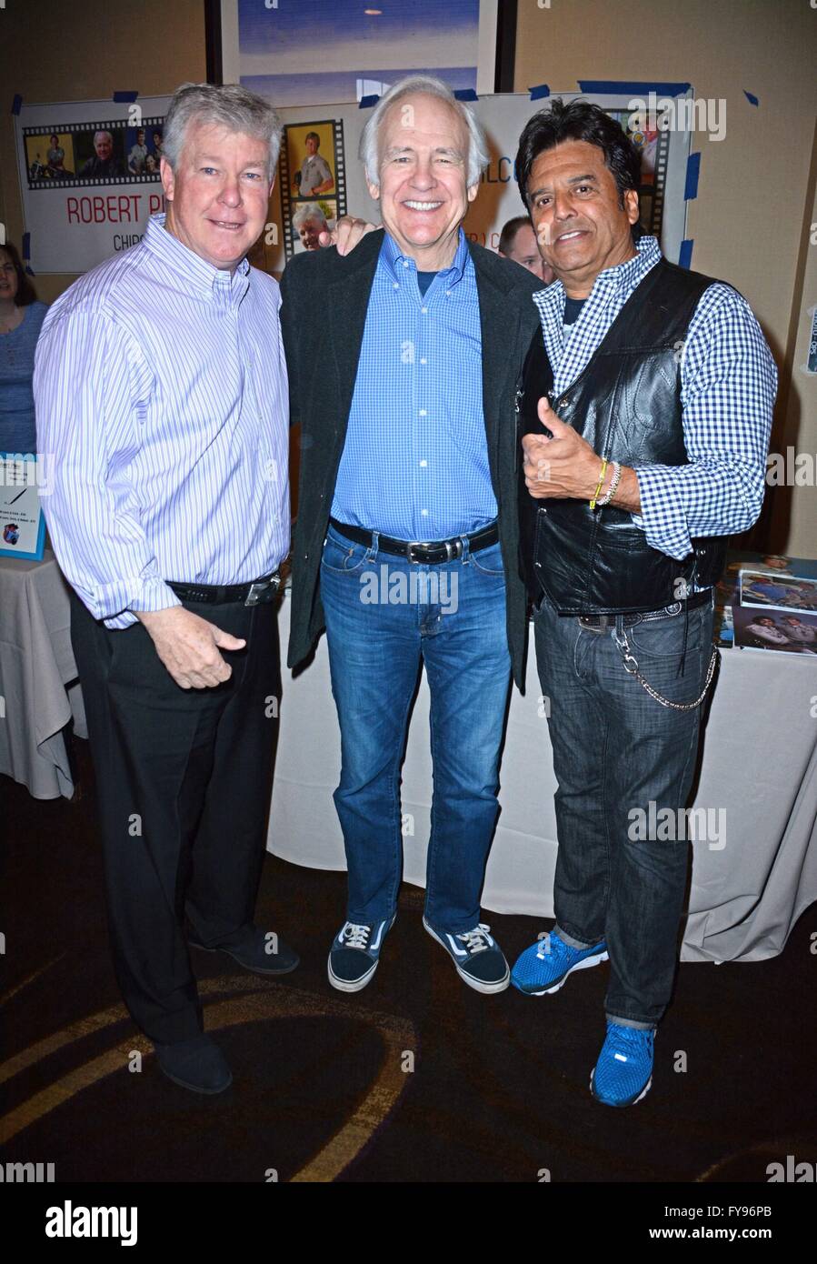 Parsippany, NJ, USA. 23rd Apr, 2016. Larry Wilcox, Robert Pine, Erik Estrada in attendance for Chiller Theatre Toy, Model and Film Expo, Sheraton Parsippany, Parsippany, NJ April 23, 2016. Credit:  Derek Storm/Everett Collection/Alamy Live News Stock Photo