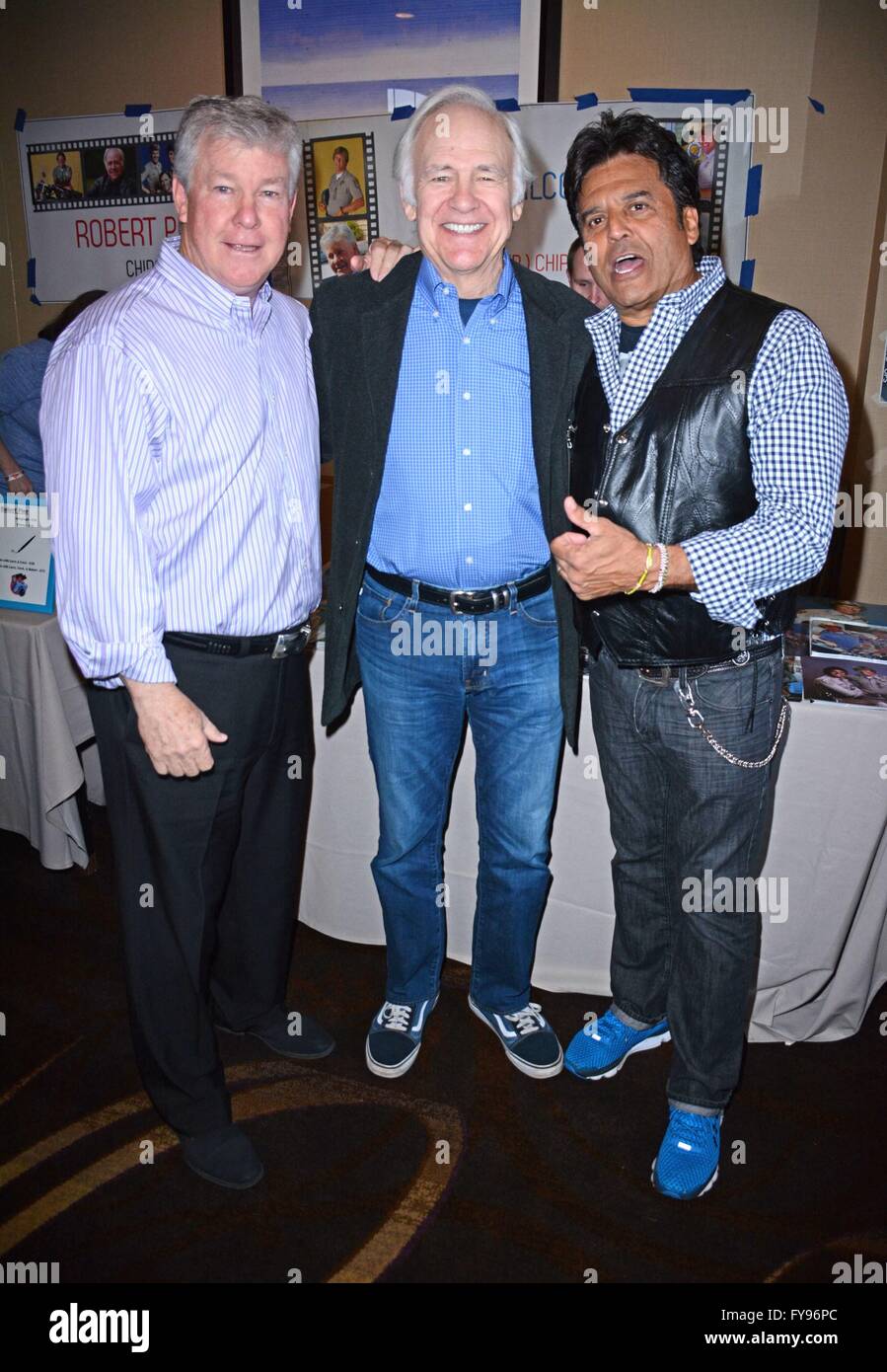 Parsippany, NJ, USA. 23rd Apr, 2016. Larry Wilcox, Robert Pine, Erik Estrada in attendance for Chiller Theatre Toy, Model and Film Expo, Sheraton Parsippany, Parsippany, NJ April 23, 2016. Credit:  Derek Storm/Everett Collection/Alamy Live News Stock Photo