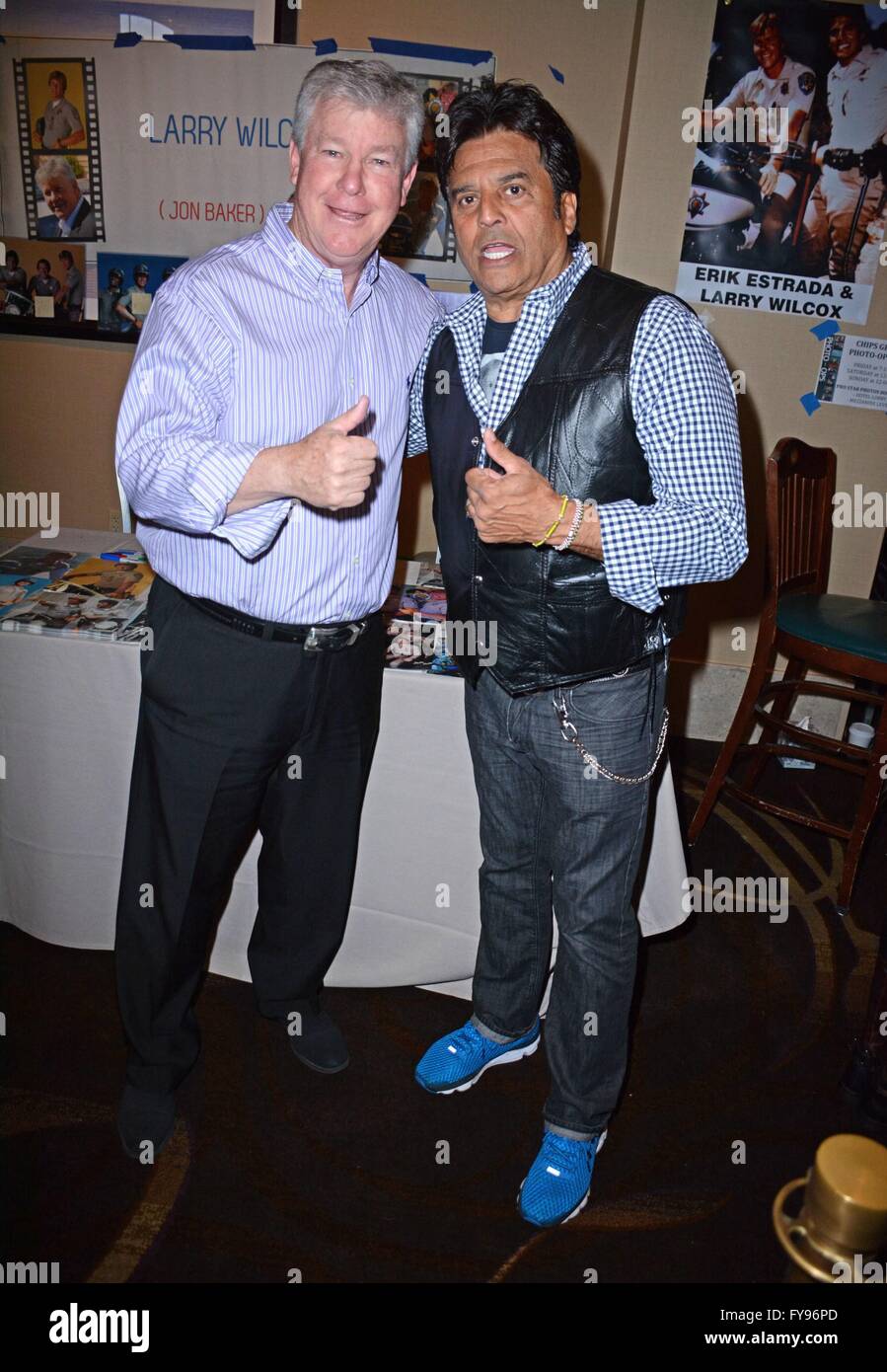 Parsippany, NJ, USA. 23rd Apr, 2016. Larry Wilcox, Erik Estrada in attendance for Chiller Theatre Toy, Model and Film Expo, Sheraton Parsippany, Parsippany, NJ April 23, 2016. Credit:  Derek Storm/Everett Collection/Alamy Live News Stock Photo