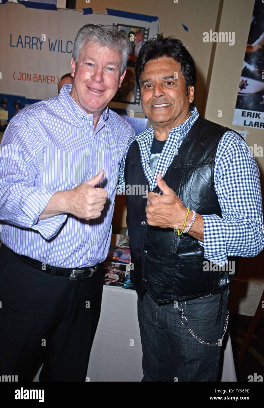 Parsippany, NJ, USA. 23rd Apr, 2016. Larry Wilcox, Erik Estrada in attendance for Chiller Theatre Toy, Model and Film Expo, Sheraton Parsippany, Parsippany, NJ April 23, 2016. Credit:  Derek Storm/Everett Collection/Alamy Live News Stock Photo