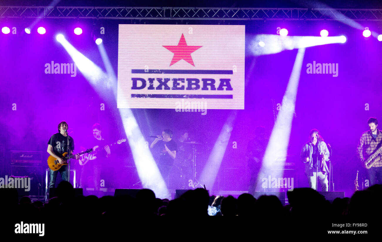 Oviedo, Spain. 24th April, 2016. Concert of the Spanish folk rock band
