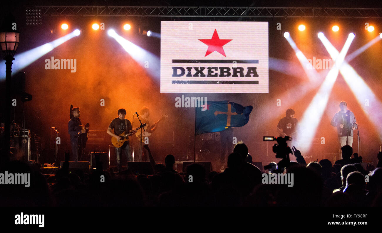 Oviedo, Spain. 24th April, 2016. Concert of the Spanish folk rock band