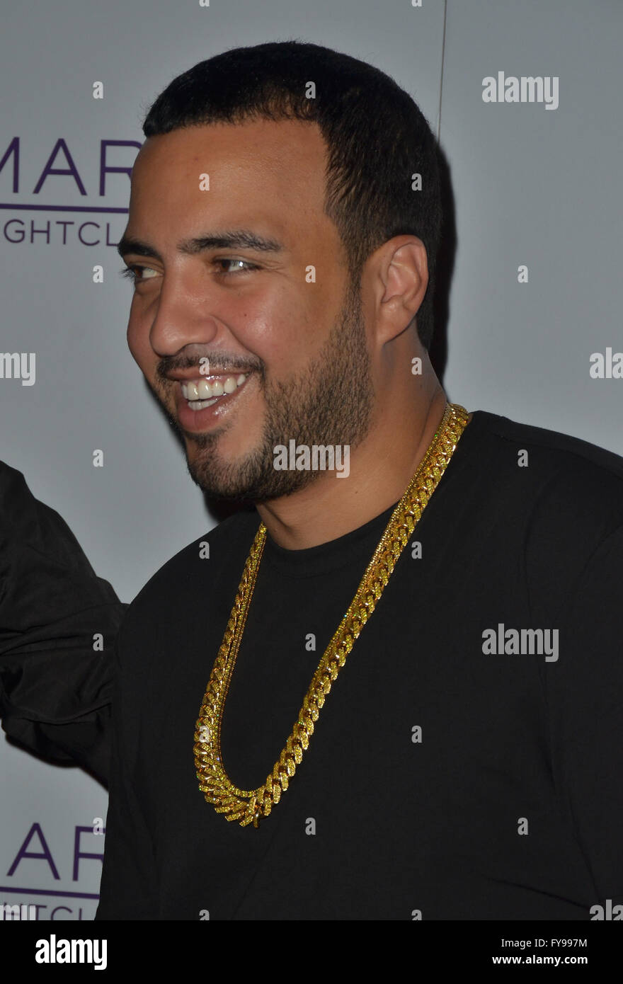 Las Vegas, Nevada, USA. 24th Apr, 2016. Rapper French Montana arrives ...