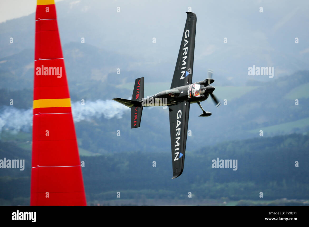 Spielberg, Austria. April 24, 2016. Pete McLeod (CAN) from team Garmin is  competing in RedBull AirRace at Spielberg, Austria.© Petr Toman/World  Sports Images Stock Photo - Alamy