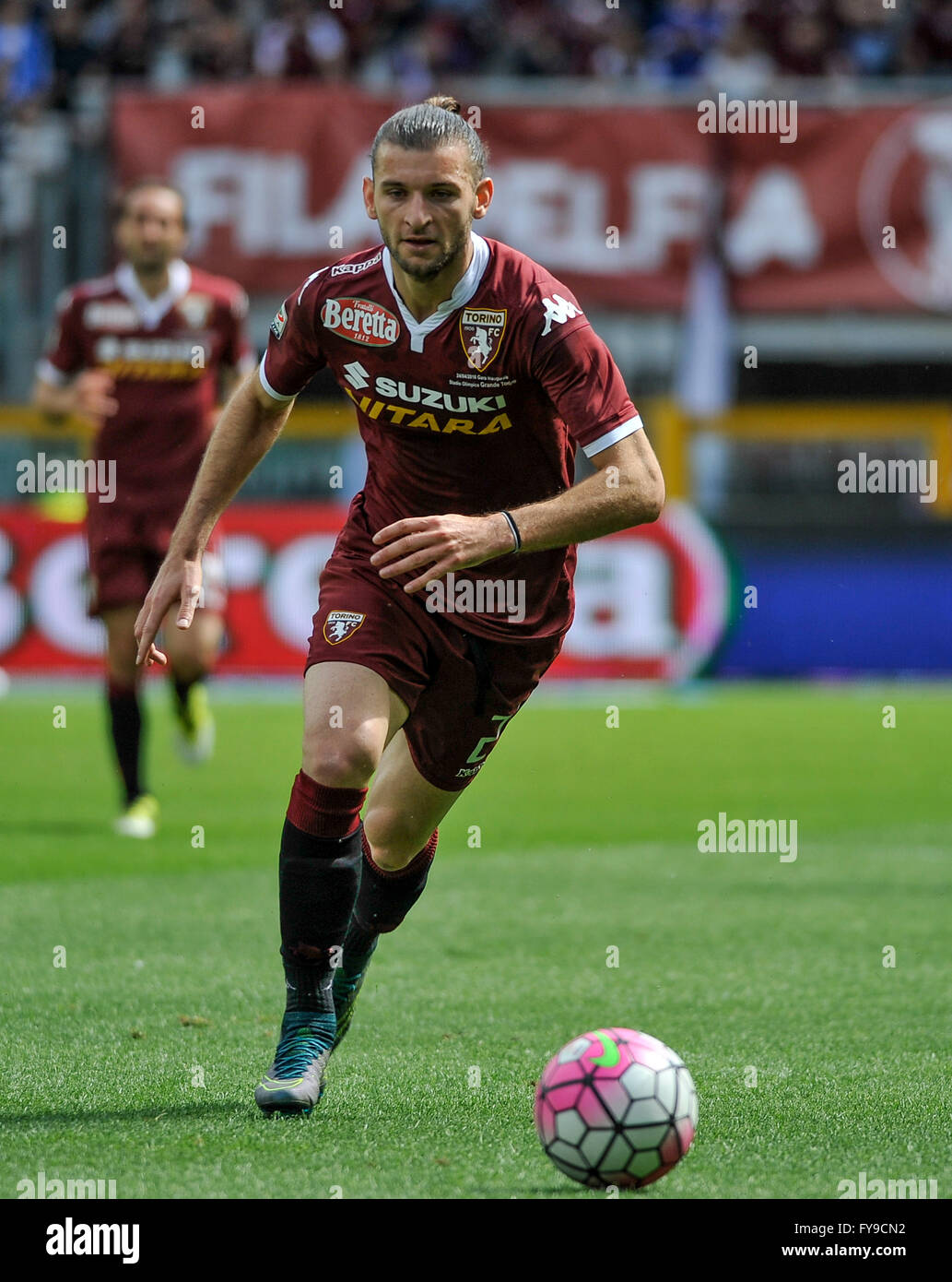 Turin, Italy. 24 april, 2016: Gaston Silva in action during the Serie A football match between Torino FC and US Sassuolo. Credit:  Nicolò Campo/Alamy Live News Stock Photo