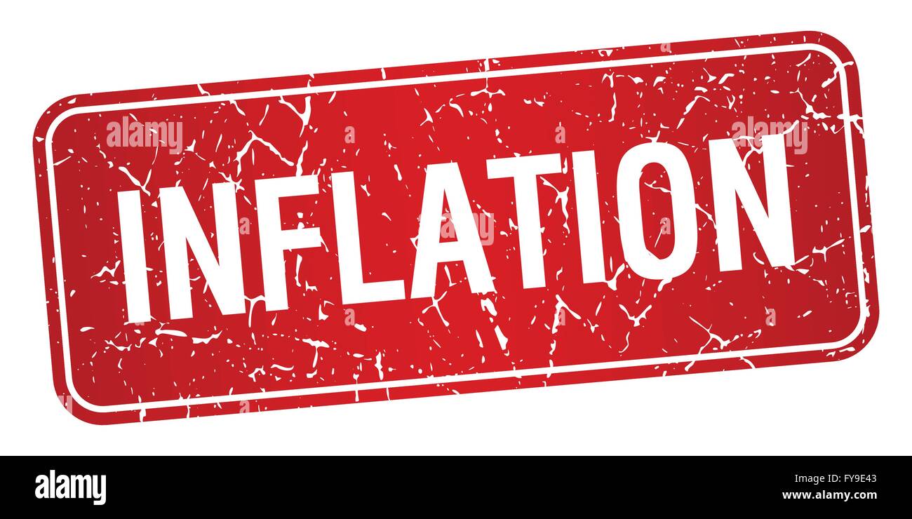 inflation red square grunge textured isolated stamp Stock Vector Image ...
