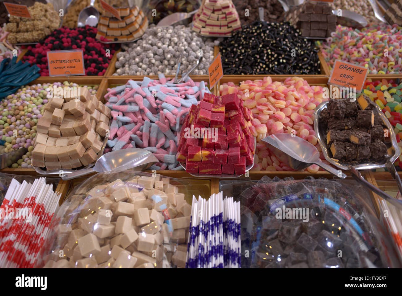 High end sweet selections pick and mix Stock Photo