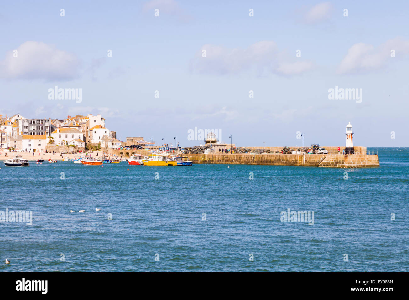 Smeatons Pier St Ives Cornwall England UK GB Stock Photo