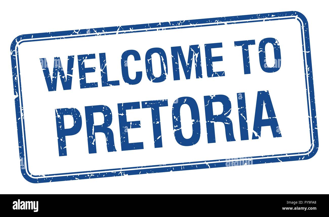 welcome to Pretoria blue grunge square stamp Stock Vector Image & Art ...