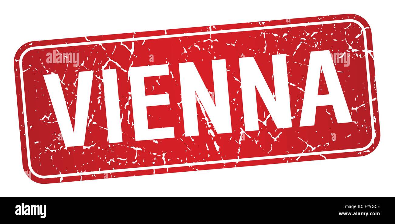 Vienna red stamp isolated on white background Stock Vector Image & Art