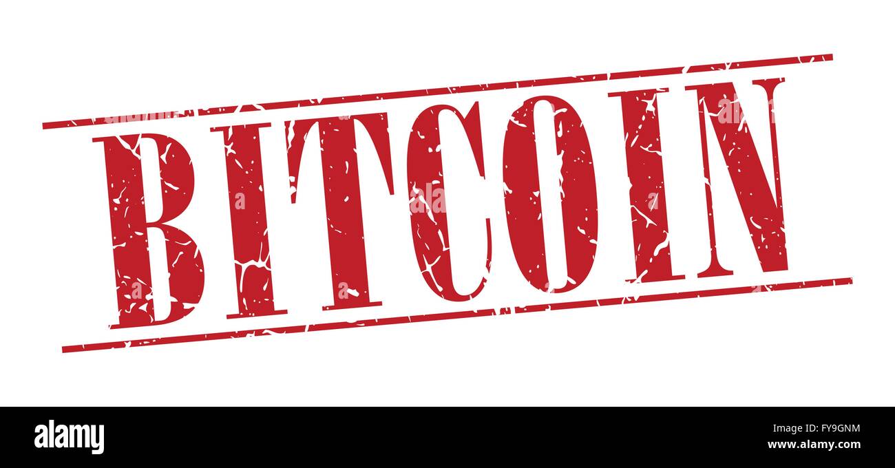 bitcoin red grunge vintage stamp isolated on white background Stock ...