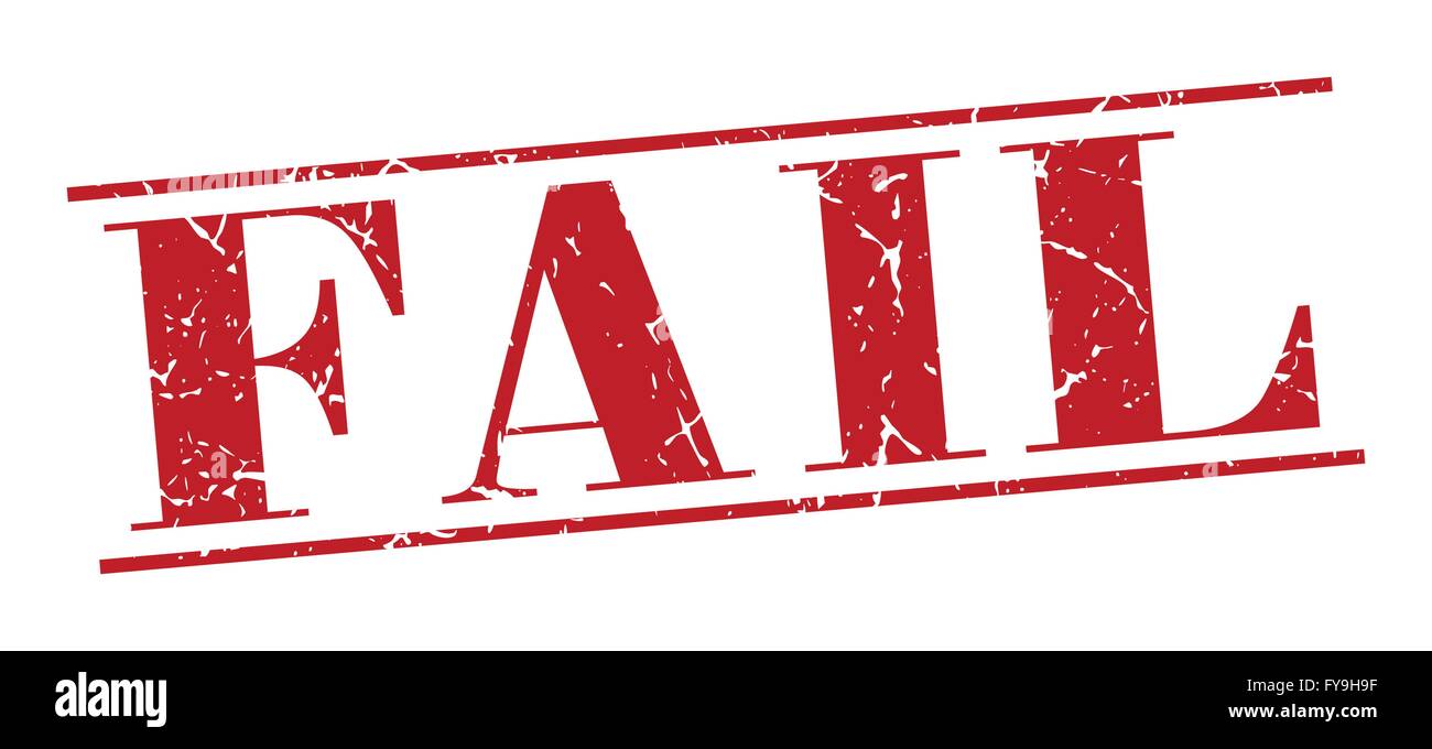 fail red grunge vintage stamp isolated on white background Stock Vector ...