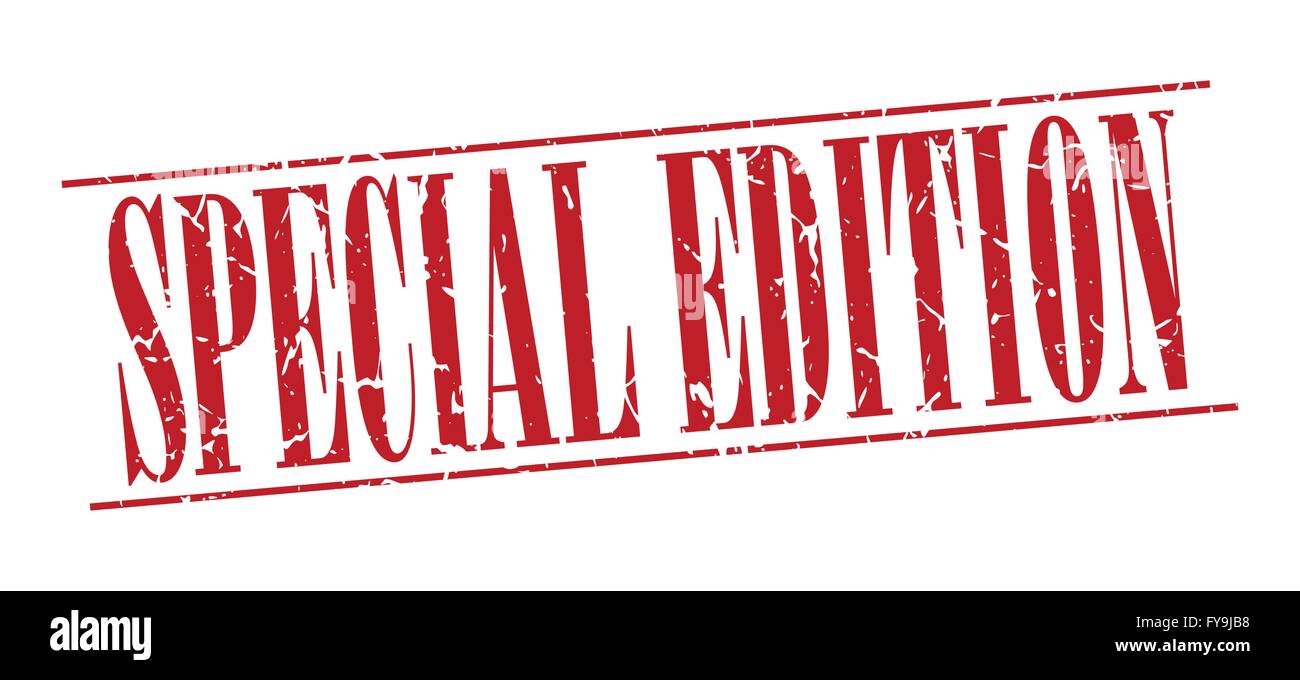 special edition red grunge vintage stamp isolated on white background ...