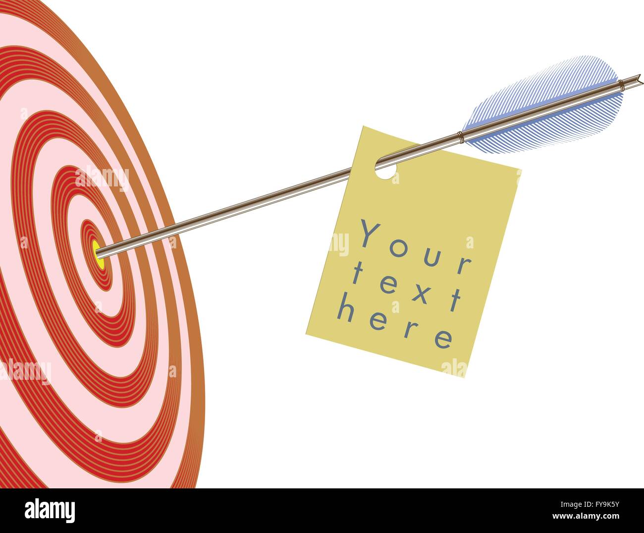 Target and arrow with a sticker for your text Stock Vector