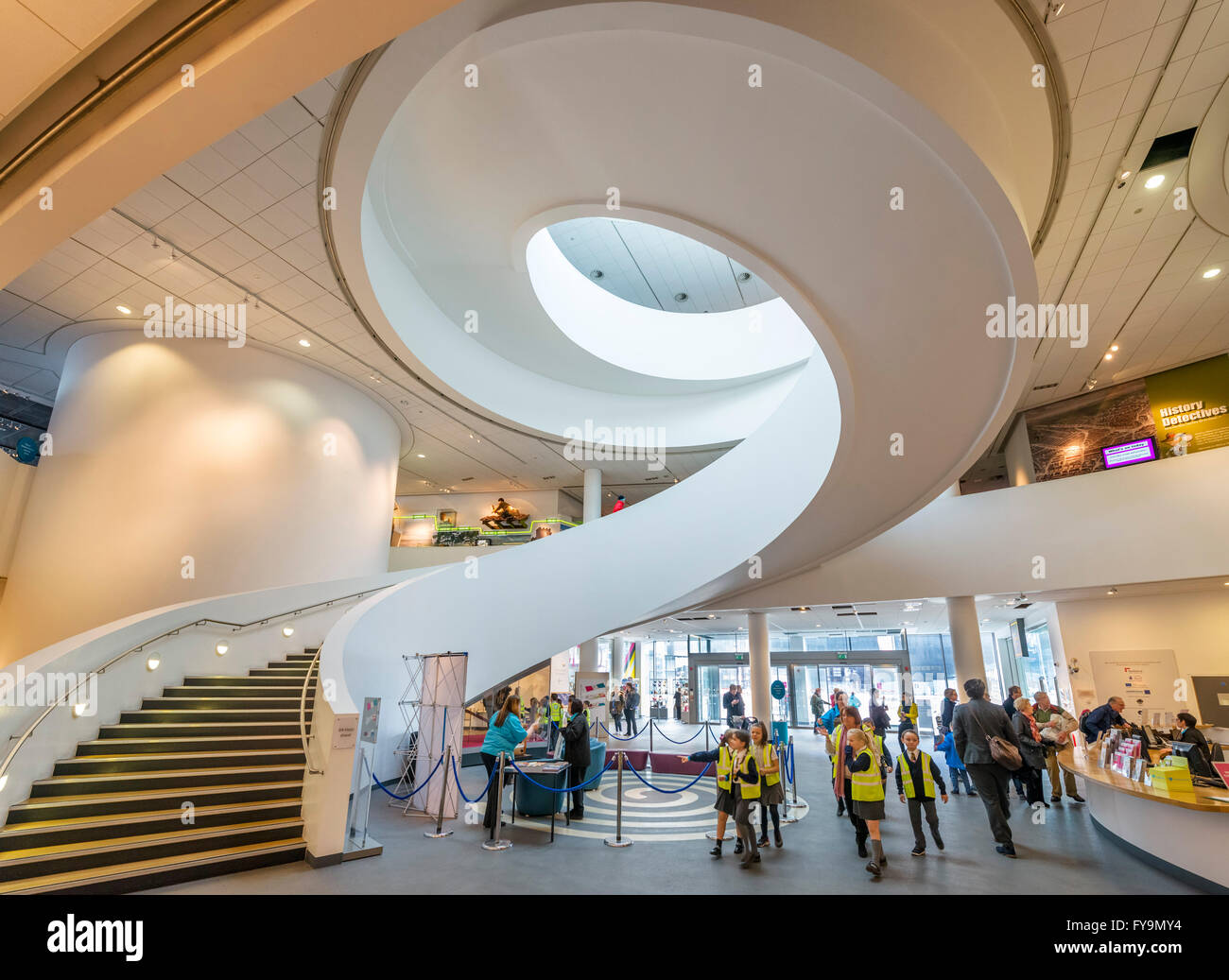 Lobby of the  Museum of Liverpool, Pier Head, Liverpool, Merseyside, England, UK Stock Photo